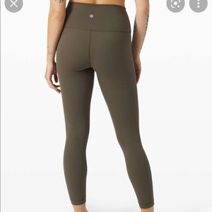 Lululemon wunder under leggings army green